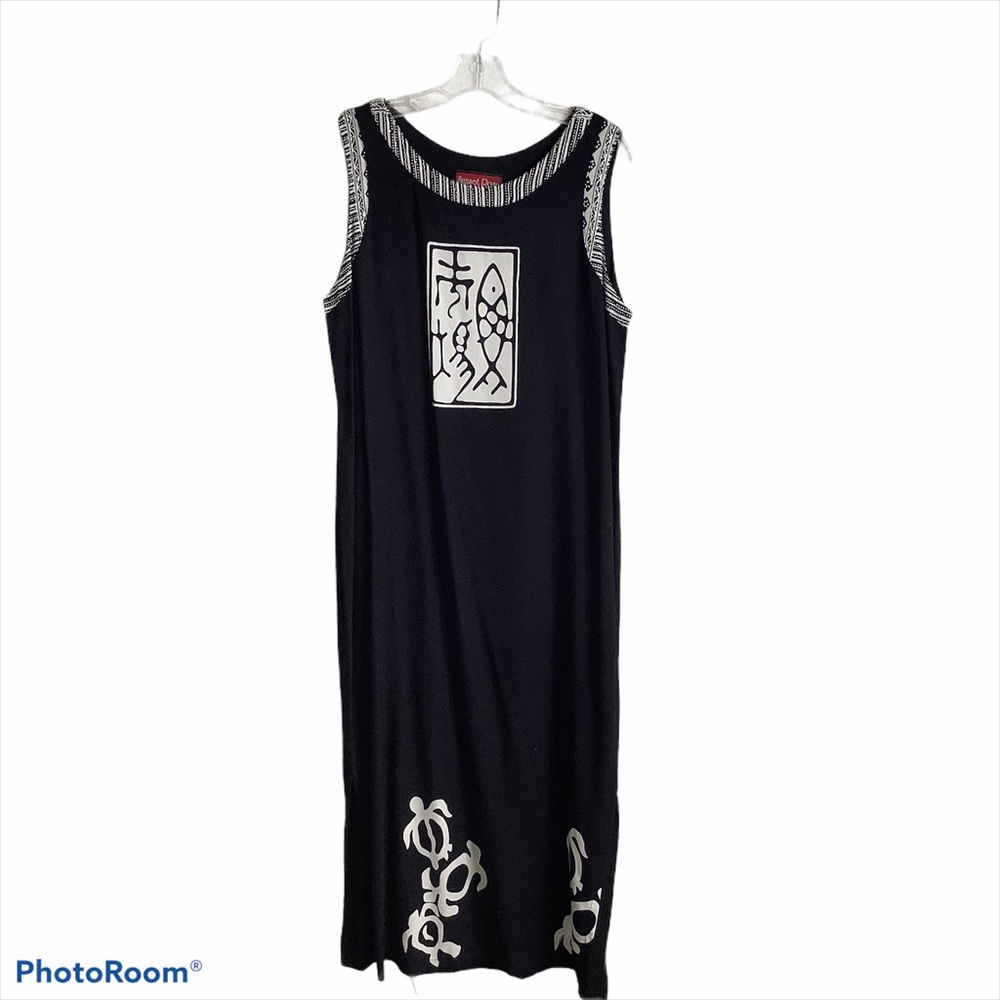 SUNSET ROSE Wearable Art Tank Dress M
